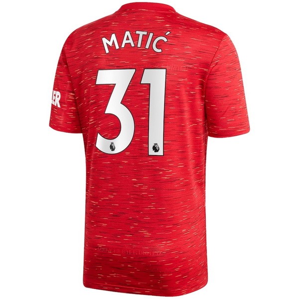 Trikot Manchester United NO.31 Matic Heim 2020-21 Rote Fussballtrikots Günstig